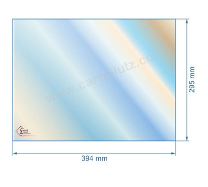 00441  805014 - Vitre réfractaire Vitrocéramique 394x295 mm de poele Panadero Toledo 57,10 €