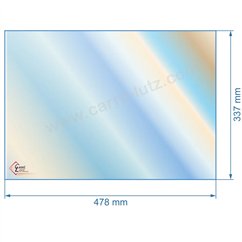 00442 805087 - Vitre réfractaire Vitrocéramique 478x337 mm de poele Panadero Zinc 84,60 €