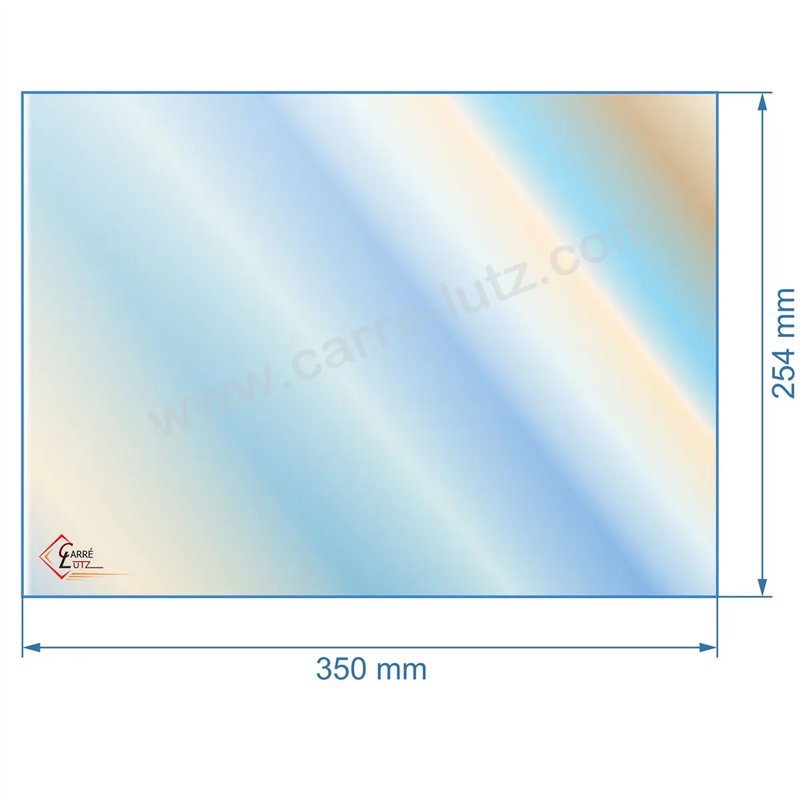 805133 - Vitre réfractaire Vitrocéramique 350x254 mm de poele Panadero Nijar