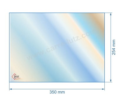 805133 - Vitre réfractaire Vitrocéramique 350x254 mm de poele Panadero Nijar