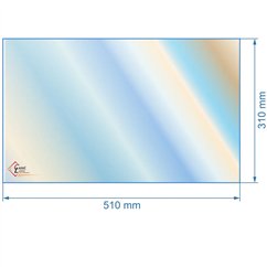 00447  805034 - Vitre réfractaire Vitrocéramique 510x310 mm de poele Panadero Canada 72,50 €