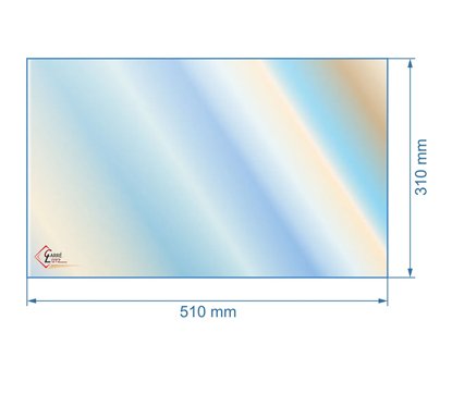 805034 - Vitre réfractaire Vitrocéramique 510x310 mm de poele Panadero Canada