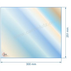 00450  805116 - Vitre réfractaire Vitrocéramique 300x251 mm de poele Panadero Atlantic 3V 42,10 €