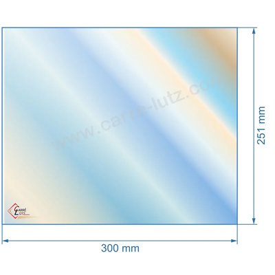 00450  805116 - Vitre réfractaire Vitrocéramique 300x251 mm de poele Panadero Atlantic 3V 42,10 €