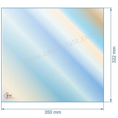 00451  805066 - Vitre réfractaire Vitrocéramique 350x322 mm de poele Panadero Harmonie 55,80 €