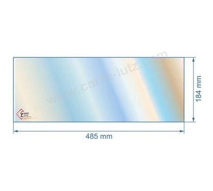 00452  805088 - Vitre réfractaire Vitrocéramique 485x184 mm de poele Panadero Zinc 47,20 €