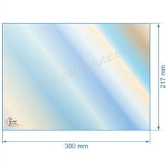 00453  805132 - Vitre réfractaire Vitrocéramique 300x217 mm de poele Panadero Coral 3V 38,40 €