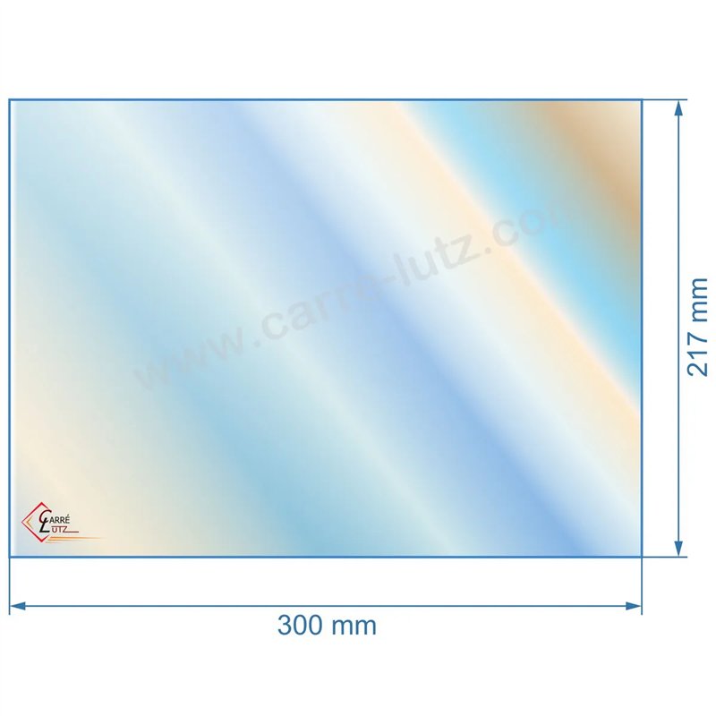 805132 - Vitre réfractaire Vitrocéramique 300x217 mm de poele Panadero Coral 3V