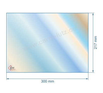00453  805132 - Vitre réfractaire Vitrocéramique 300x217 mm de poele Panadero Coral 3V 38,40 €