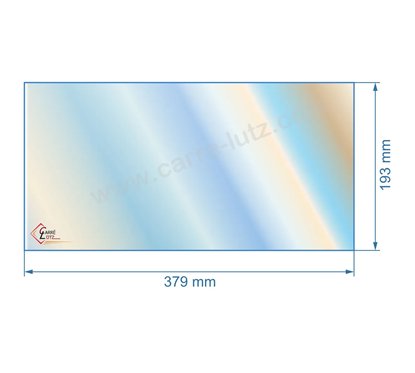 4D170157040 - Vitre réfractaire Vitrocéramique 379x193 mm de poêle à pellets MCZ