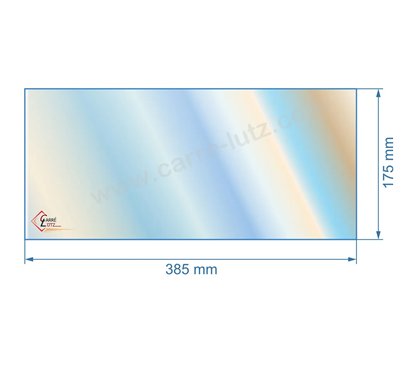 Vitre réfractaire Vitrocéramique 385x175 mm 4D170140010 de poêle à pellets MCZ