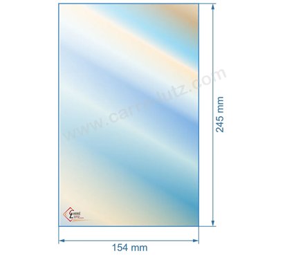4D170162050 - Vitre réfractaire Vitrocéramique 245x154 mm de poêle à pellets MCZ