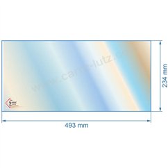00458  P0050782 - Vitre réfractaire Vitrocéramique 493x234 mm non sérigraphiée Deville 71,00 €