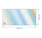 00458  Vitre réfractaire Vitrocéramique 493x234 mm non sérigraphiée compatible avec Deville - P0050782 55,20 €