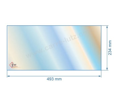 00458  P0050782 - Vitre réfractaire Vitrocéramique 493x234 mm non sérigraphiée Deville 71,00 €