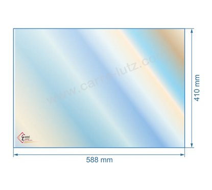 00460  Vitre réfractaire Vitrocéramique 588x410 mm non sérigraphié 017427 Godin 111,00 €