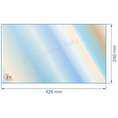 00461  Vitre réfractaire Vitrocéramique 426x240mm compatible avec Deville AK1 AK2 51,00 €