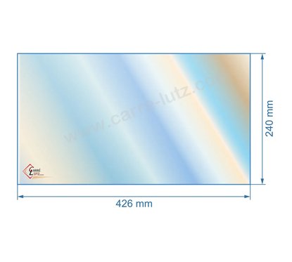00461  Vitre réfractaire Vitrocéramique 426x240mm compatible avec Deville AK1 AK2 51,00 €