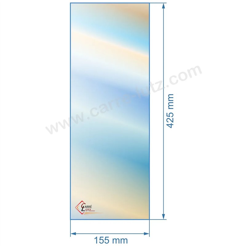 Vitre réfractaire Vitrocéramique 425x155mm Godin