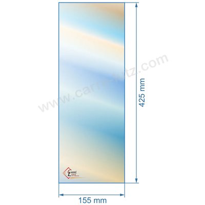 00462  Vitre réfractaire Vitrocéramique 425x155mm Godin 48,70 €
