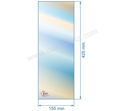 00462  Vitre réfractaire Vitrocéramique 425x155mm Godin 48,70 €