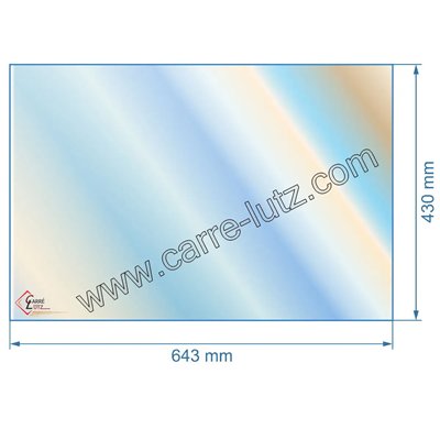 00463 Vitre réfractaire Vitrocéramique 643x430 mm 017515 Godin 127,00 €