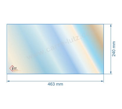 00463  Vitre réfractaire Vitrocéramique 463x240 mm 017515 Godin 127,30 €