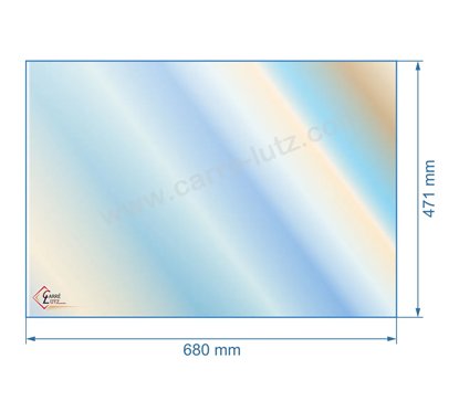 00464  Vitre réfractaire Vitrocéramique 680x471 xmm non sérigraphiée 017428 Godin 172,80 €
