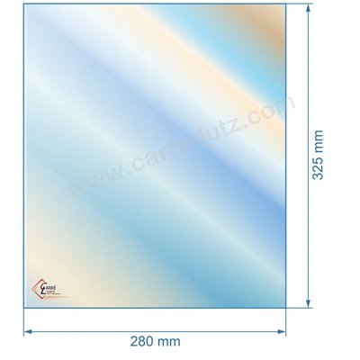 00465  Vitre réfractaire Vitrocéramique 325x280 mm Palazzetti 74,40 €