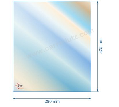 Vitre réfractaire Vitrocéramique 325x280 mm Palazzetti
