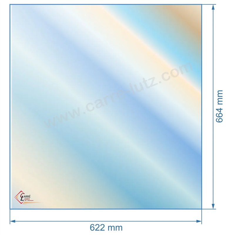 00467  Vitre réfractaire Vitrocéramique 664x622 mm P0052227 non sérigraphiée Deville 198,70 €