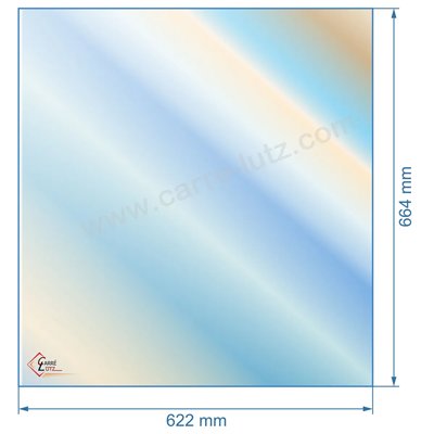 00467  Vitre réfractaire Vitrocéramique 664x622 mm P0052227 non sérigraphiée Deville 212,50 €
