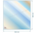 00467  Vitre réfractaire Vitrocéramique 664x622 mm P0052227 non sérigraphiée Deville 212,50 €