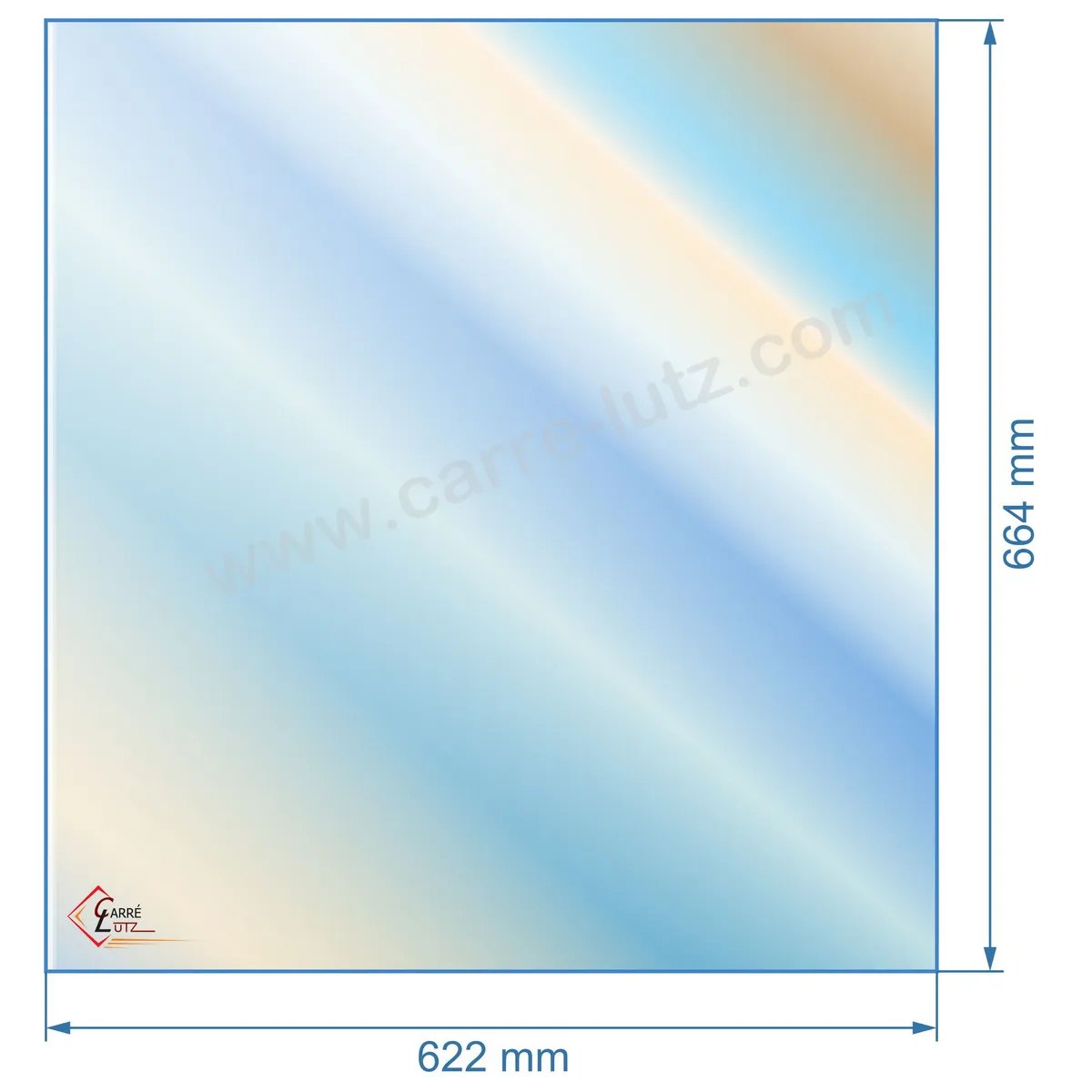 00467  Vitre réfractaire Vitrocéramique 664x622 mm P0052227 non sérigraphiée Deville 212,50 €
