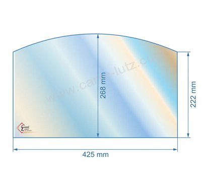 00471  Vitre réfractaire Vitrocéramique 425x222x268 Efel 73,10 €