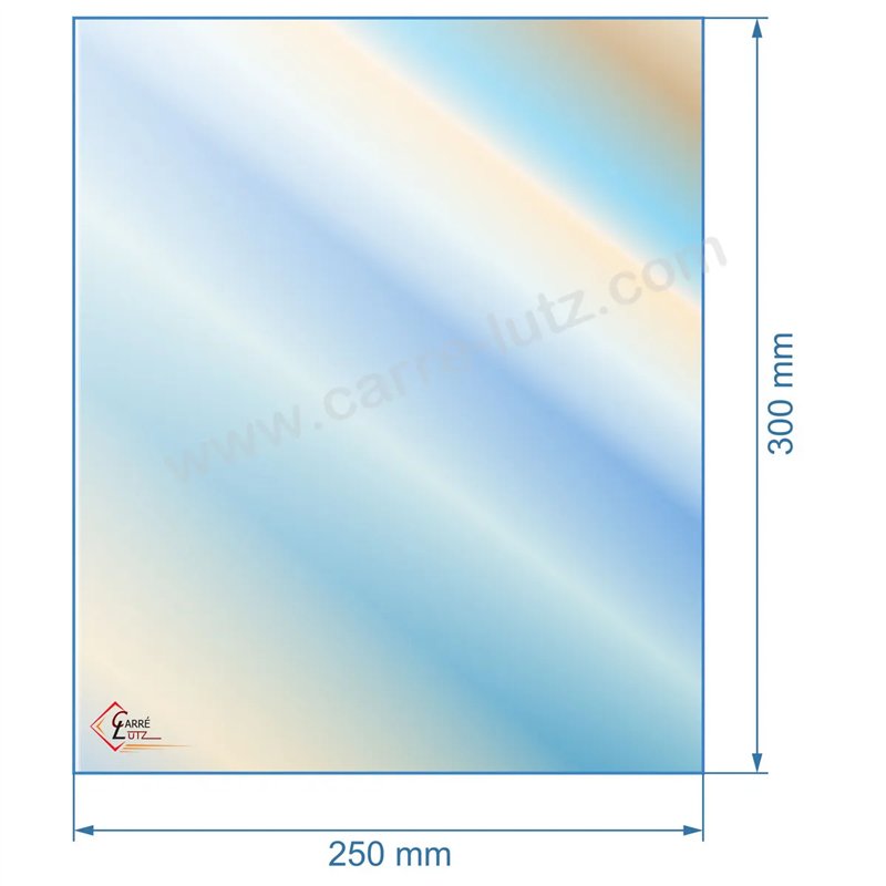 Vitre réfractaire Vitrocéramique 300x250 mm 1251115200 de poele à pellets Invicta