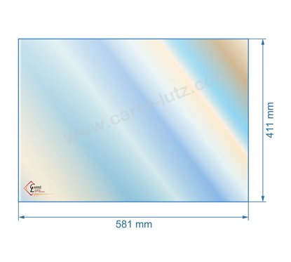 00473  Vitre réfractaire Vitrocéramique 581x411 mm AXC07866A non sérigraphiée Deville 140,50 €