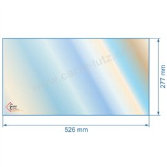 00474  Vitre réfractaire Vitrocéramique 526x277 mm non sérigraphiée compatible avec Deville - AXC07865A 75,00 €