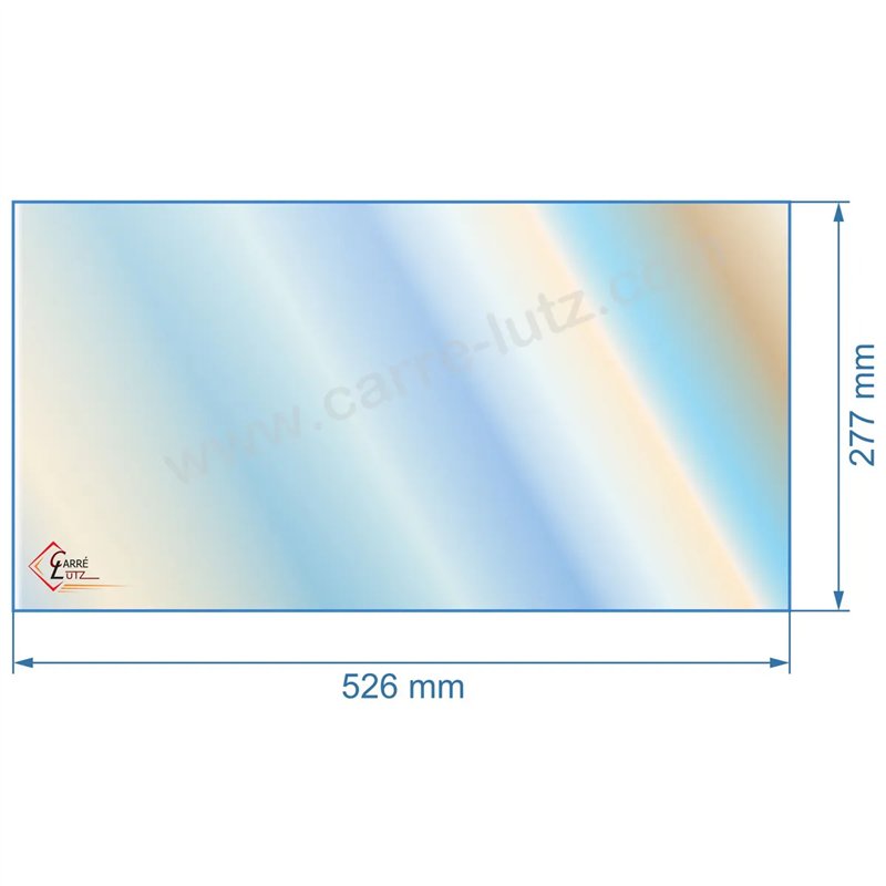 00474  Vitre réfractaire Vitrocéramique 526x277 mm non sérigraphiée compatible avec Deville - AXC07865A 75,00 €