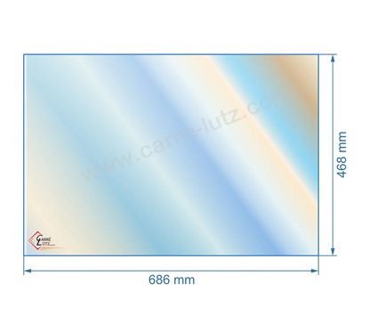 00475  Vitre réfractaire Vitrocéramique 686x468 mm non sérigraphiée compatible avec Deville - P0051354 165,20 €