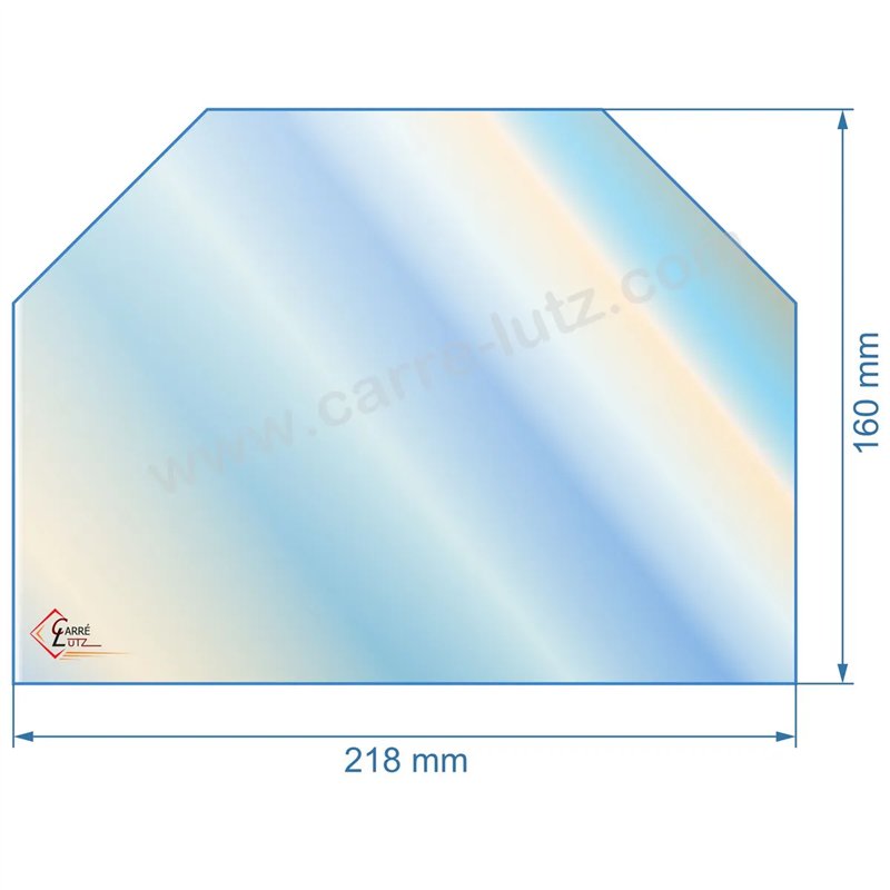 00001304427 - vitre réfractaire epaisseur 4mm Godin 3726 3727