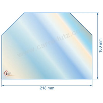 00252  00001304427 - vitre réfractaire epaisseur 4mm Godin 3726 3727 32,10 €