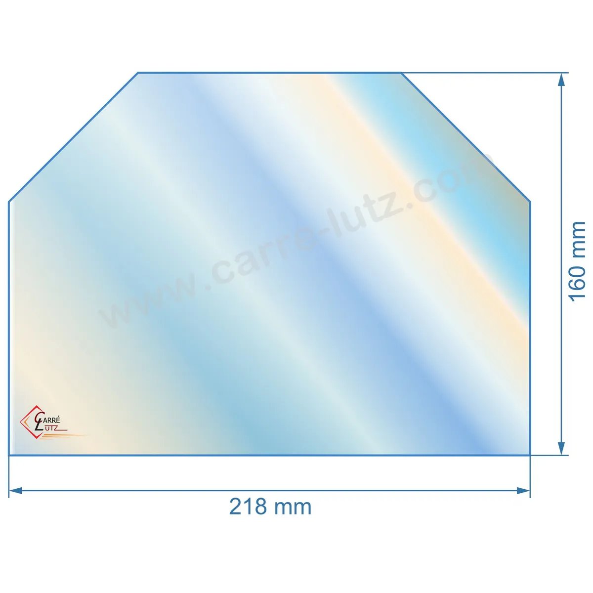 00252  00001304427 - vitre réfractaire epaisseur 4mm Godin 3726 3727 32,10 €
