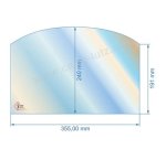 00369  25935 - Vitre réfractaire Vitrocéramique 355x240/191 mm de poêle Efel Surdiac  68,60 €