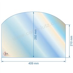 00409  Vitre réfractaire Vitrocéramique arrondi de poêle Dovre 550CB 555GM 87,40 €