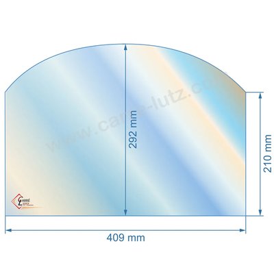 00409  Vitre réfractaire Vitrocéramique arrondi de poêle Dovre 550CB 555GM 87,40 €