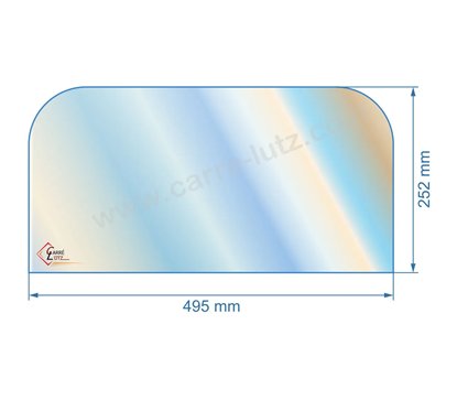 00468  Vitre réfractaire Vitrocéramique 495x252/170 arrondi Deville Dovre 93,90 €