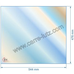 00476 Vitre réfractaire Vitrocéramique 544x476 mm non sérigraphiée compatible avec Deville - P0052135 133,20 €