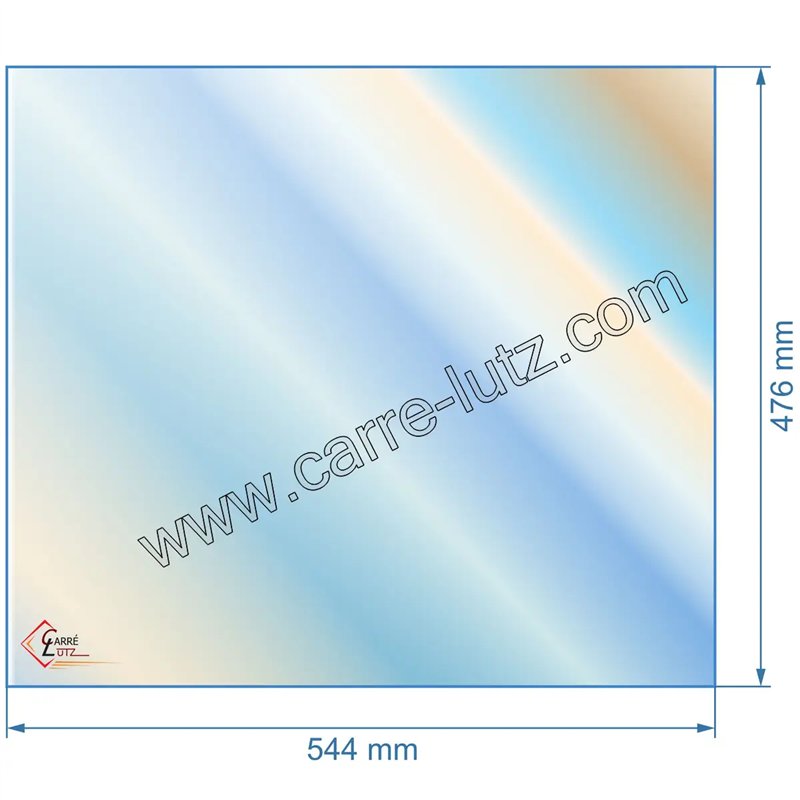 Vitre réfractaire Vitrocéramique 544x476 mm non sérigraphiée compatible avec Deville - P0052135 