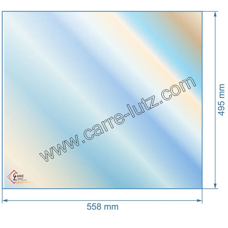 00477  Vitre réfractaire Vitrocéramique 558x495 mm non sérigraphiée compatible avec Deville - P0052947 142,10 €